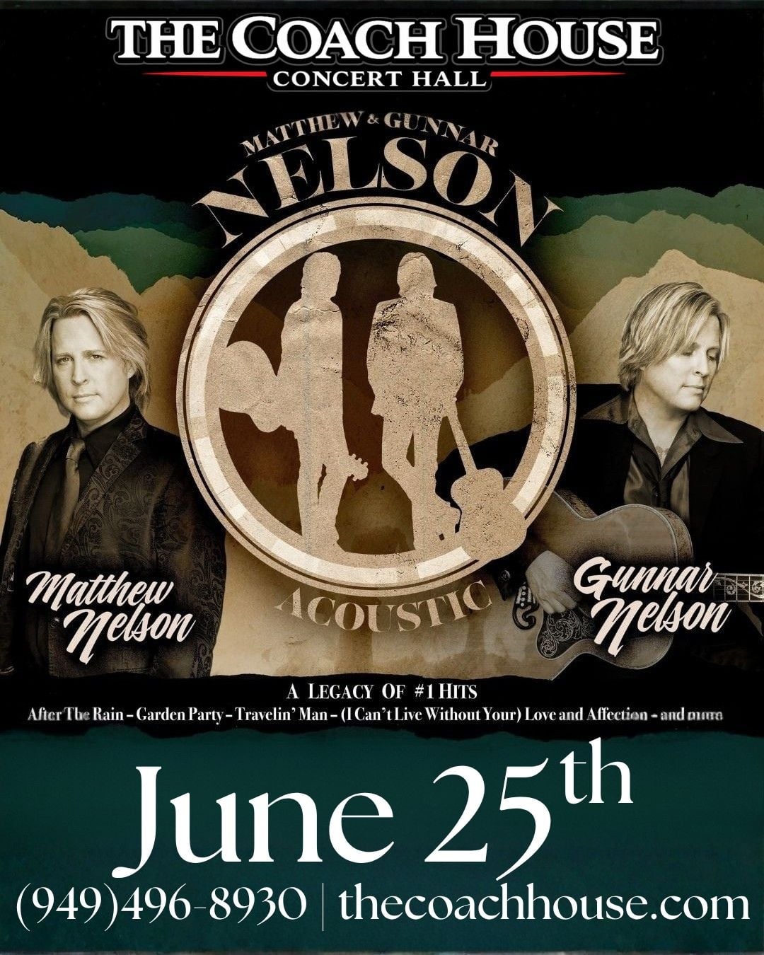 Matthew & Gunnar Nelson on June 25th at The Coach House 